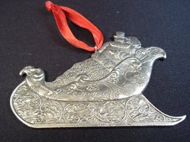 Hallmark pewter ornament sleigh ride Our Christmas Together 1997 - $8.60