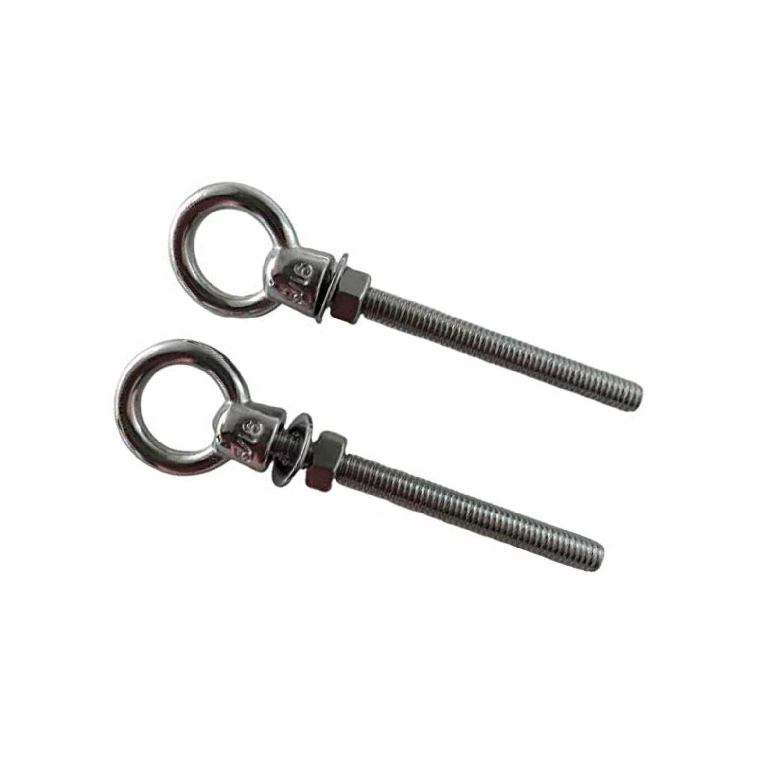 2 Pieces Stainless Steel 316 (Shape Type 307) Lifting Eye Bolt 5/16 Unc X 12