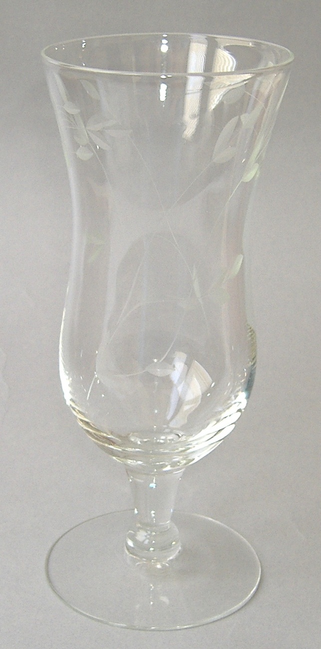 4 Princess House Heritage Parfait Handblown Crystal Cut Glass Floral