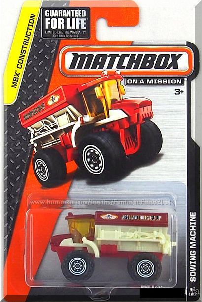 Matchbox - Sowing Machine: MBX Construction #44/120 (2015) *White & Red ...