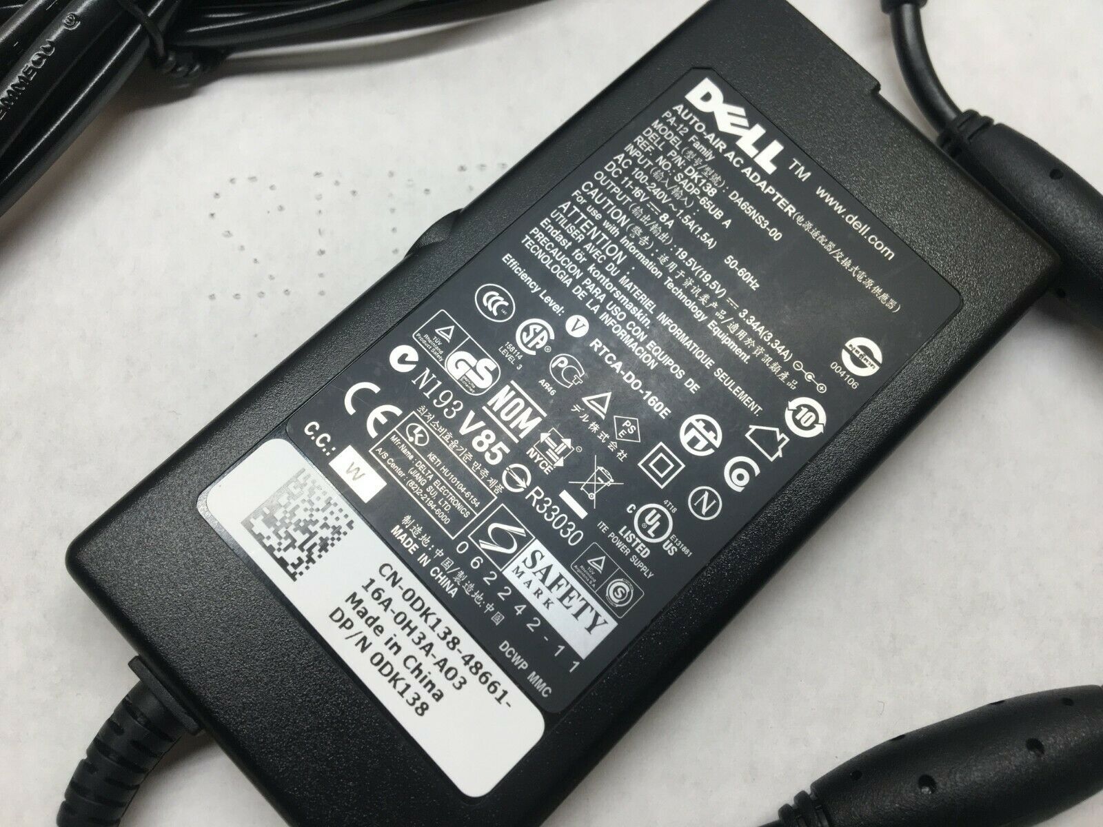 Genuine 65w Dell Latitude 14 7404 7480 7490 Laptop Power Charger Ac Adapter Oem Laptop Power