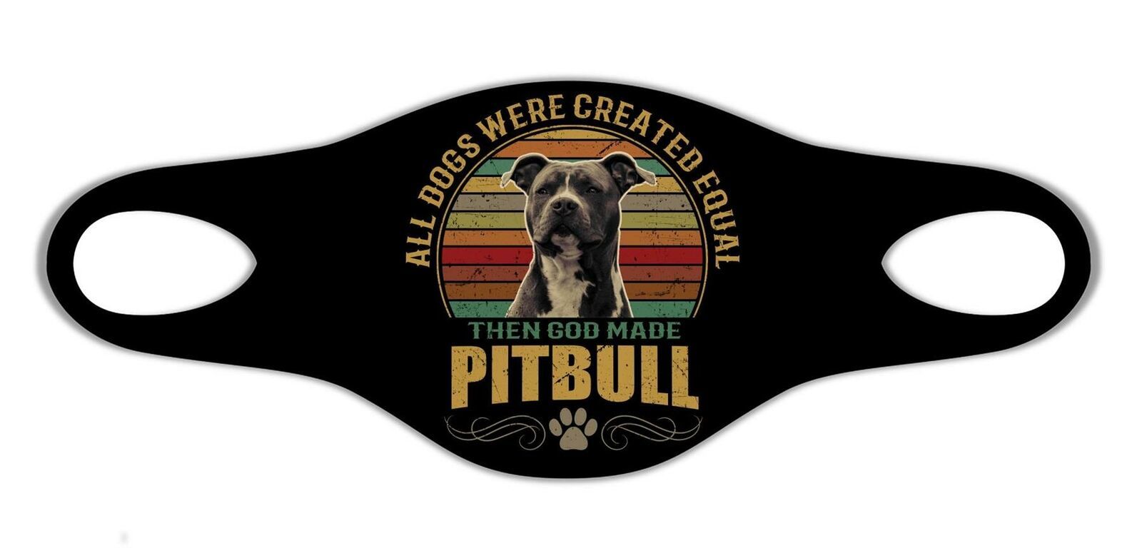 Pitbull Dog Cool Protective Washable Breathe Face Mask Pet Man Best Friend
