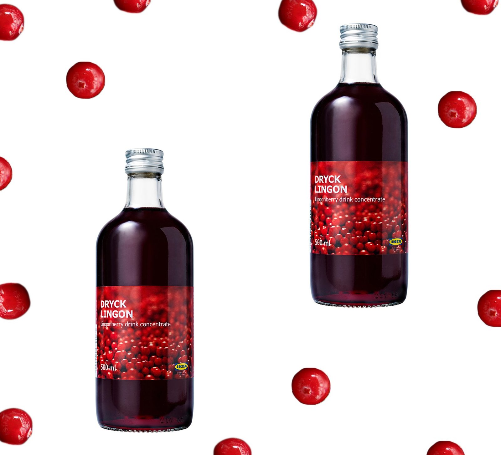 IKEA Dryck Lingon Sweet Swedish Lingonberry Fruit Juice Drink