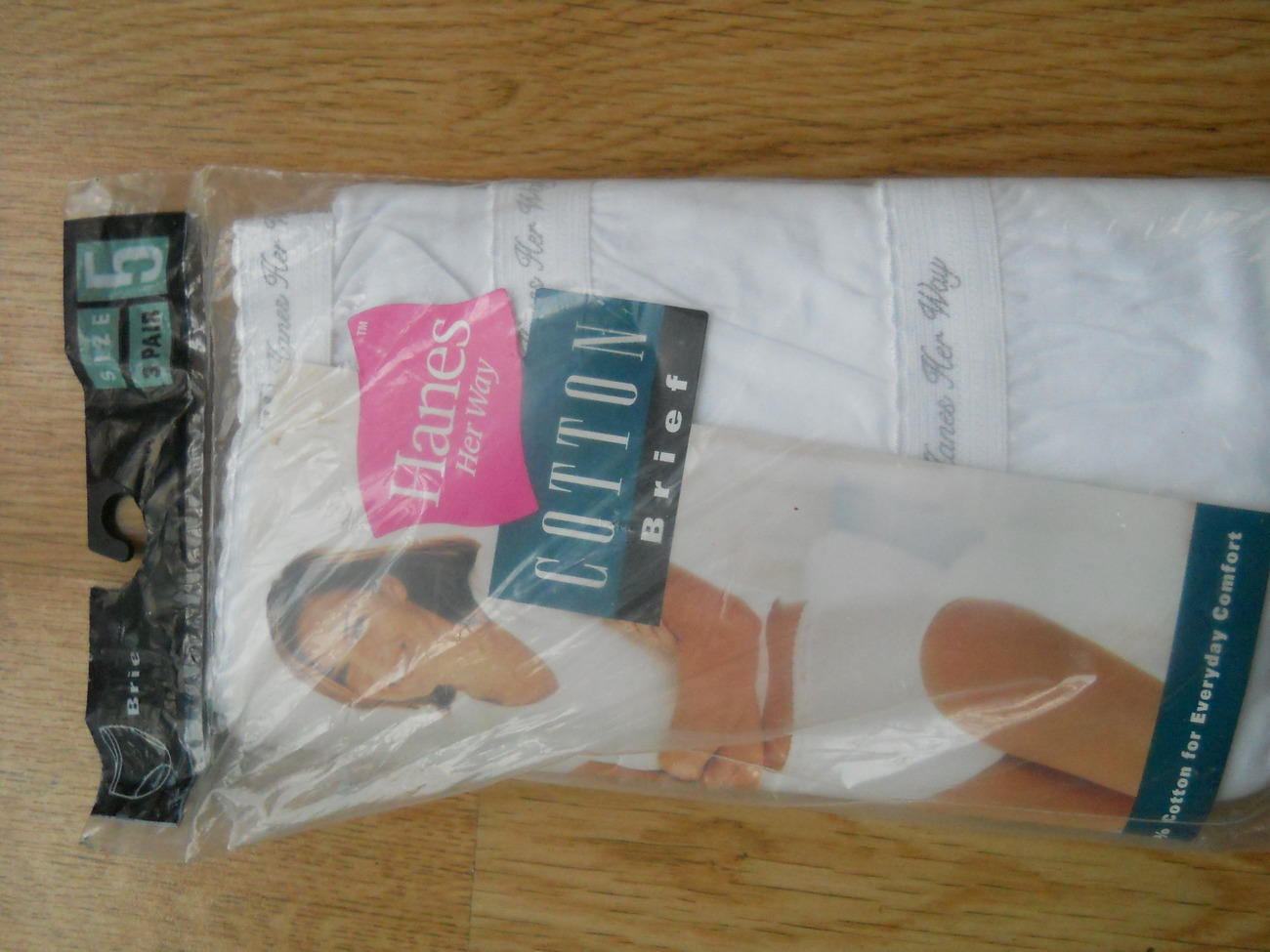Hanes Her Way White Cotton Panties Undies Briefs Size 5 New In Package ...
