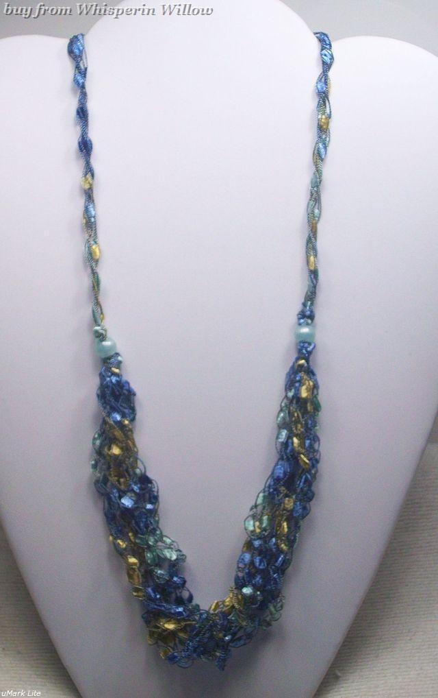 Crocheted Trellis Ladder Ribbon Necklace 28 Necklaces & Pendants