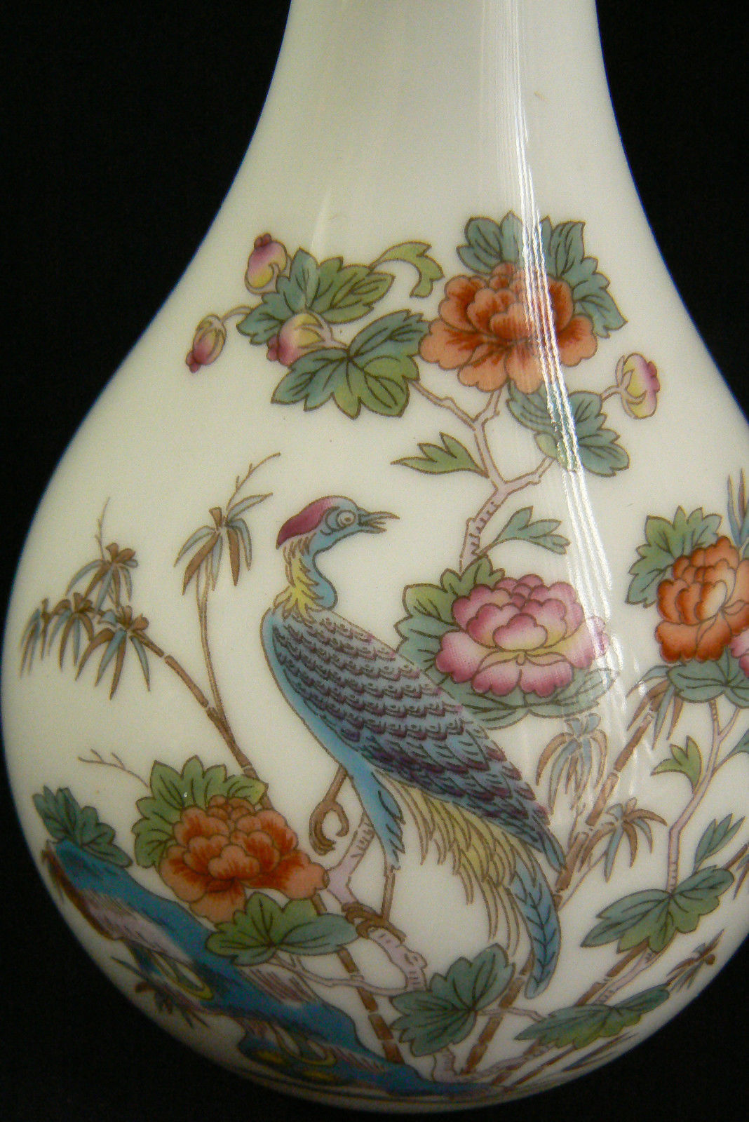 Wedgwood Kutani Crane Fine Bone China Porcelain Bud Vase Bottle 6.25