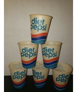 6 Diet Pepsi Cola Sample 4 oz Waxed Soda Cups Old Unused Store Stock - $15.99