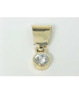 2 Carat CUBIC ZIRCONIA Pendant in 14K Yellow GOLD on STERLING Silver - $45.00