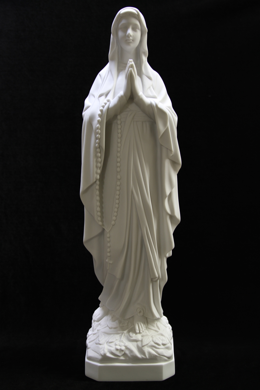 Our Lady Of Lourdes Virgin Mary White Statue Sculpture Vittoria Italy Statues Figures