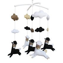 Baby Gift Musical Mobile, Handmade Hanging Toy [Alpaca] Cute Toy - £37.80 GBP