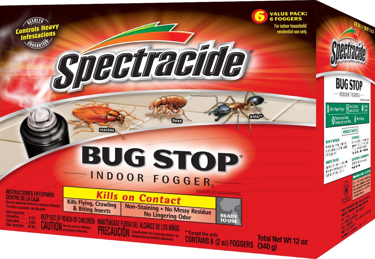 6xPcs Bug Bomb Roaches Killer Insect Flea Fogger Mosquito Flies Ants