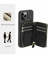 iPhone 11 Pro Max Wallet Case Zippered PU Leather Large Storage Crossbod... - $64.85