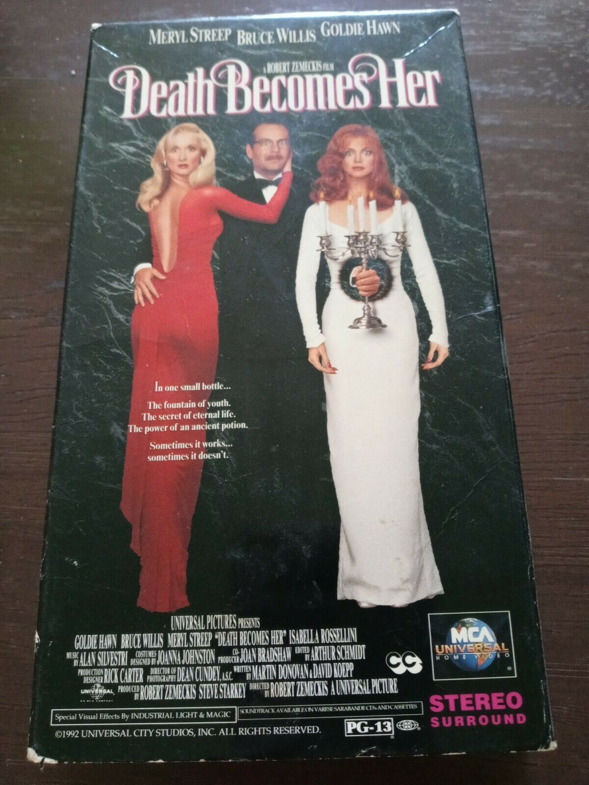 Death Becomes Her VHS VCR Tape Movie Goldie Hawn, Bruce Willis, PG-13 ...