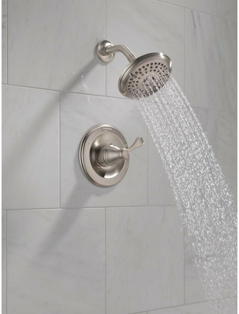 Delta Bathroom Shower Faucet SingleHandle 3Spray Scald Guard Brushed
