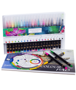 Watercolor Brush Pens | 20 Colors | Watercolor Pad | Ideal Calligraphy P... - $39.99