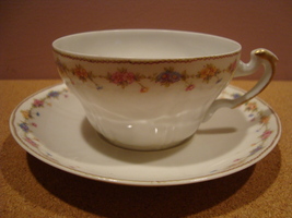 Theodore Haviland China Limoges France white porcelain Tea cup and saucer. - $15.00