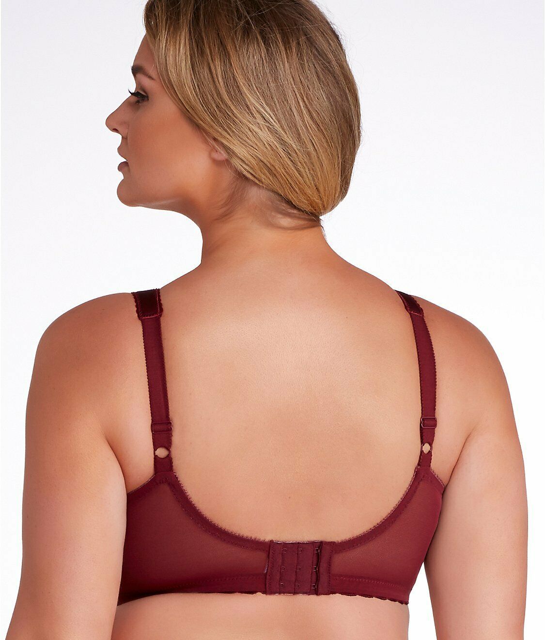 Glamorise Burgundy Magic Lift Support Wire Free Bra Us F Uk E