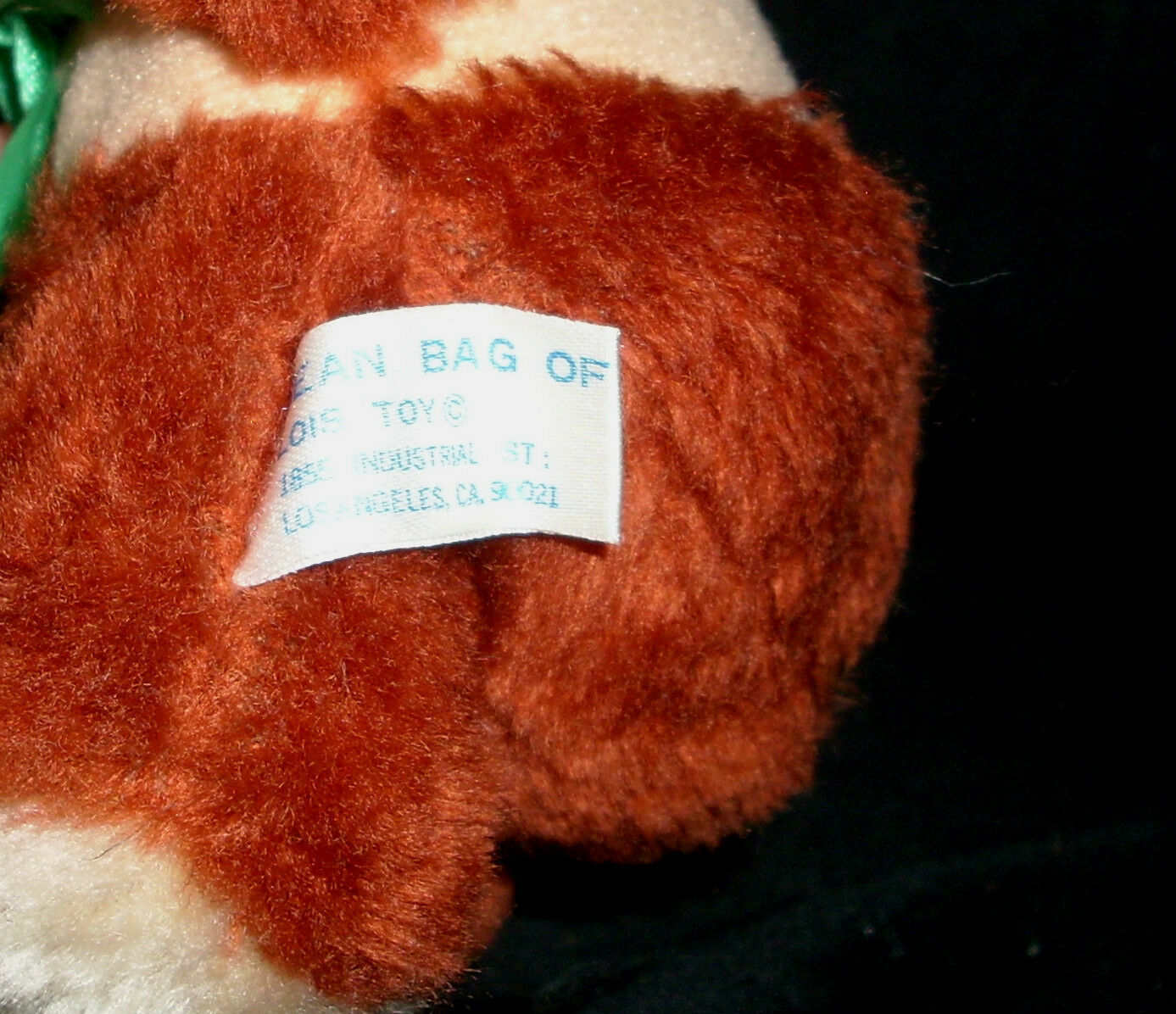 7 "vintage bean bag of lois toy brown puppy dog nutshells plush