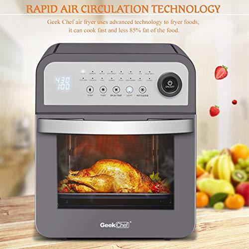 Geek Chef Air Fryer Oven, 12 Quart XL Capacity with Rotisserie and