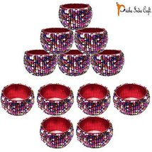 Prisha India Craft - Beaded Napkin Rings Set of 12 colorful - 1.5 Inch i... - $31.68