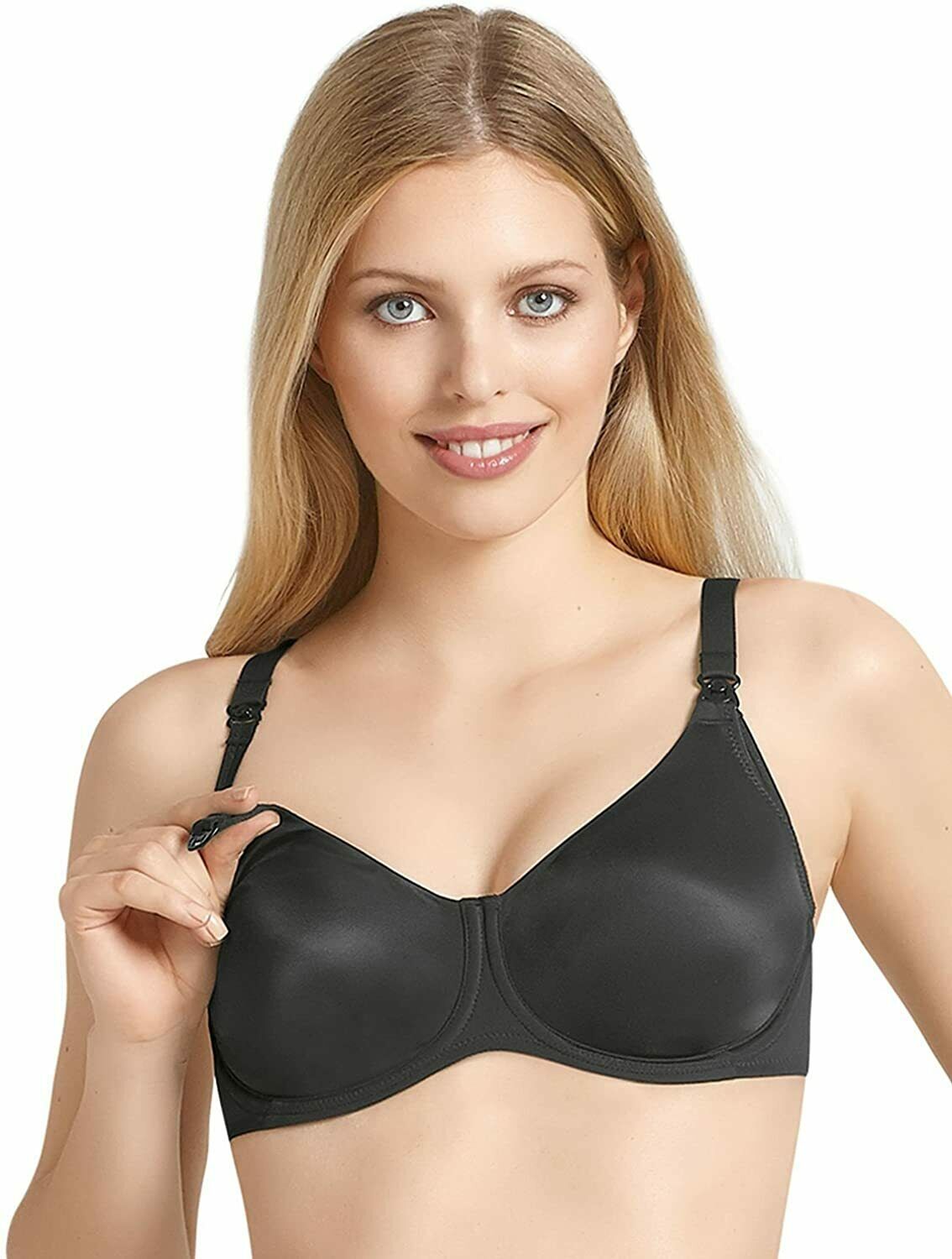 Anita BLACK Maternity Basic Underwired Nursing Bra, US 32D, UK 32D
