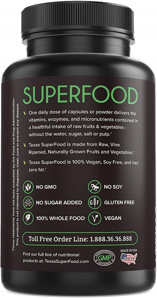 Texas SuperFood Original Powder, AllNatural Whole Food Dietary
