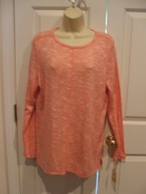 NWT $ 30  Womens ST. JOHNS BAY TUNIC Top PEACHY PINK LONG SLEEVE Size LARGE - $21.77
