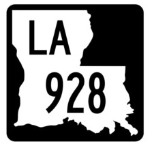 Louisiana State Highway 928 Sticker Decal R6198 Highway Route Sign - $1.45+