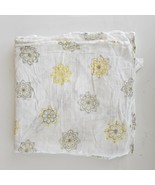 Angel Dear White Gray Yellow Mandala Flower Floral Baby Girl Blanket Muslin - $29.69