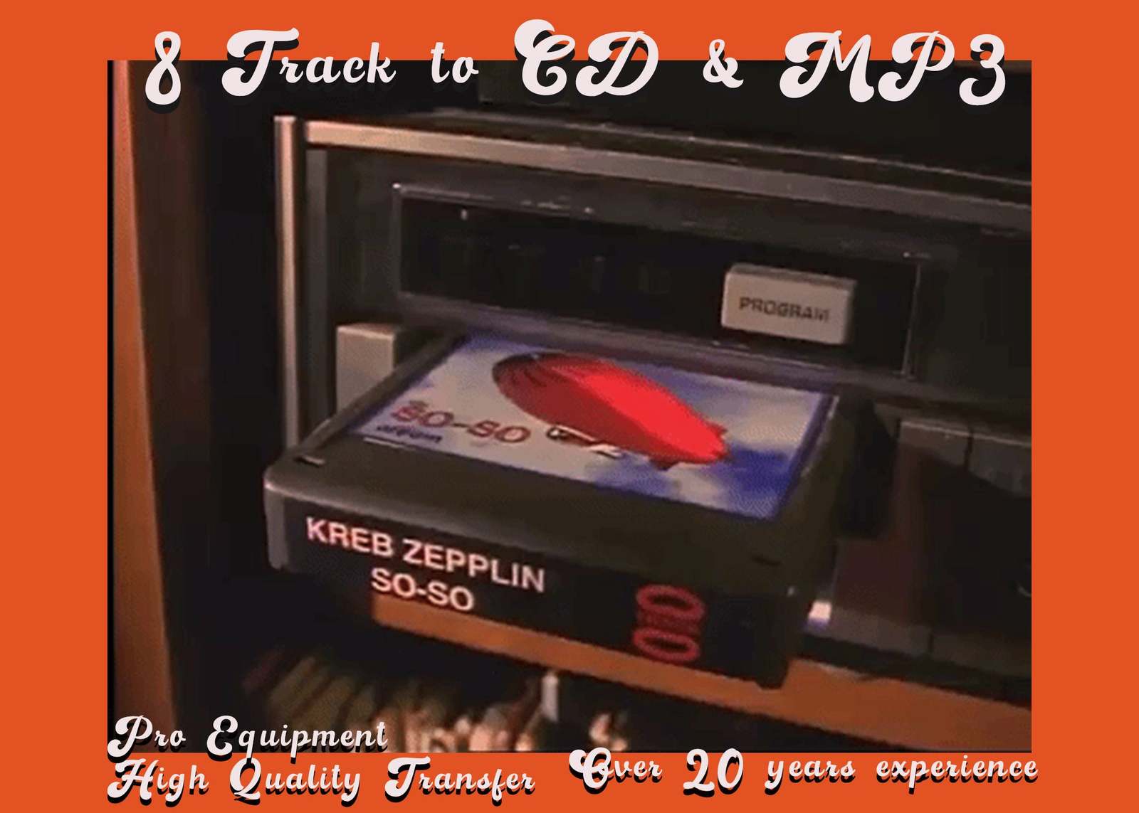 8 Track to CD/USB/Mp3 Digital Download. Audio Conversion. Audio