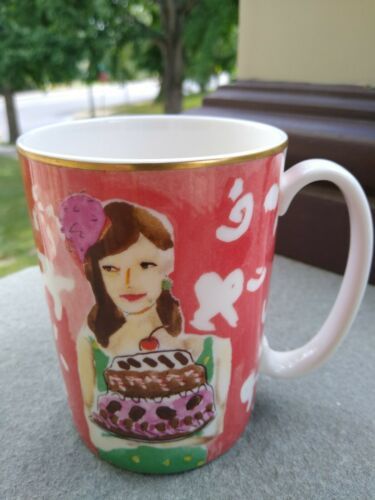 Primary image for Kate Spade  LENOX ILLUSTRATED  BIRTHDAY Coffee Mug JUST DESSERTS 4.25 inches H