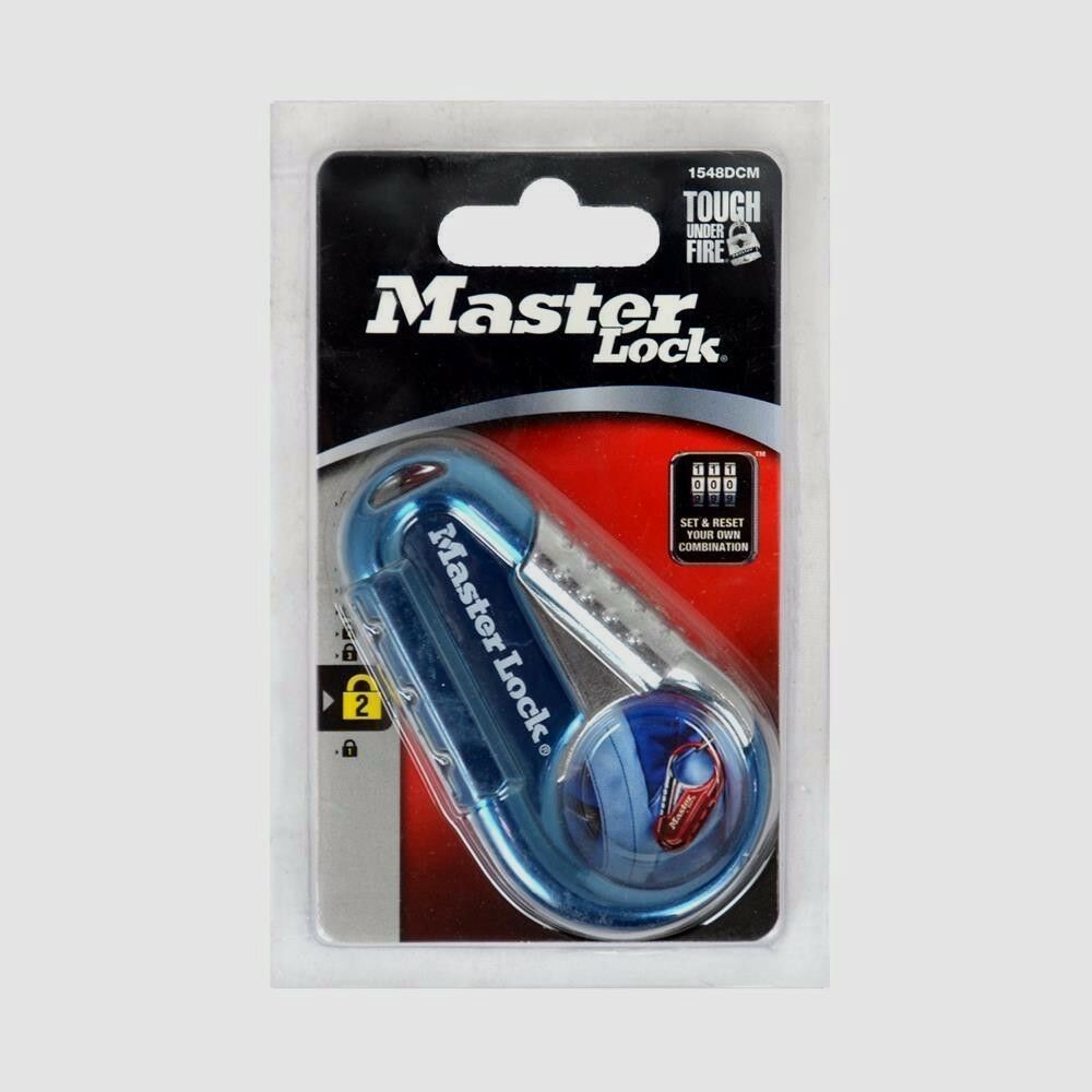Master Lock 3-5/16 3-Dial Combination Metal Luggage Travel Lock Assorted Colors