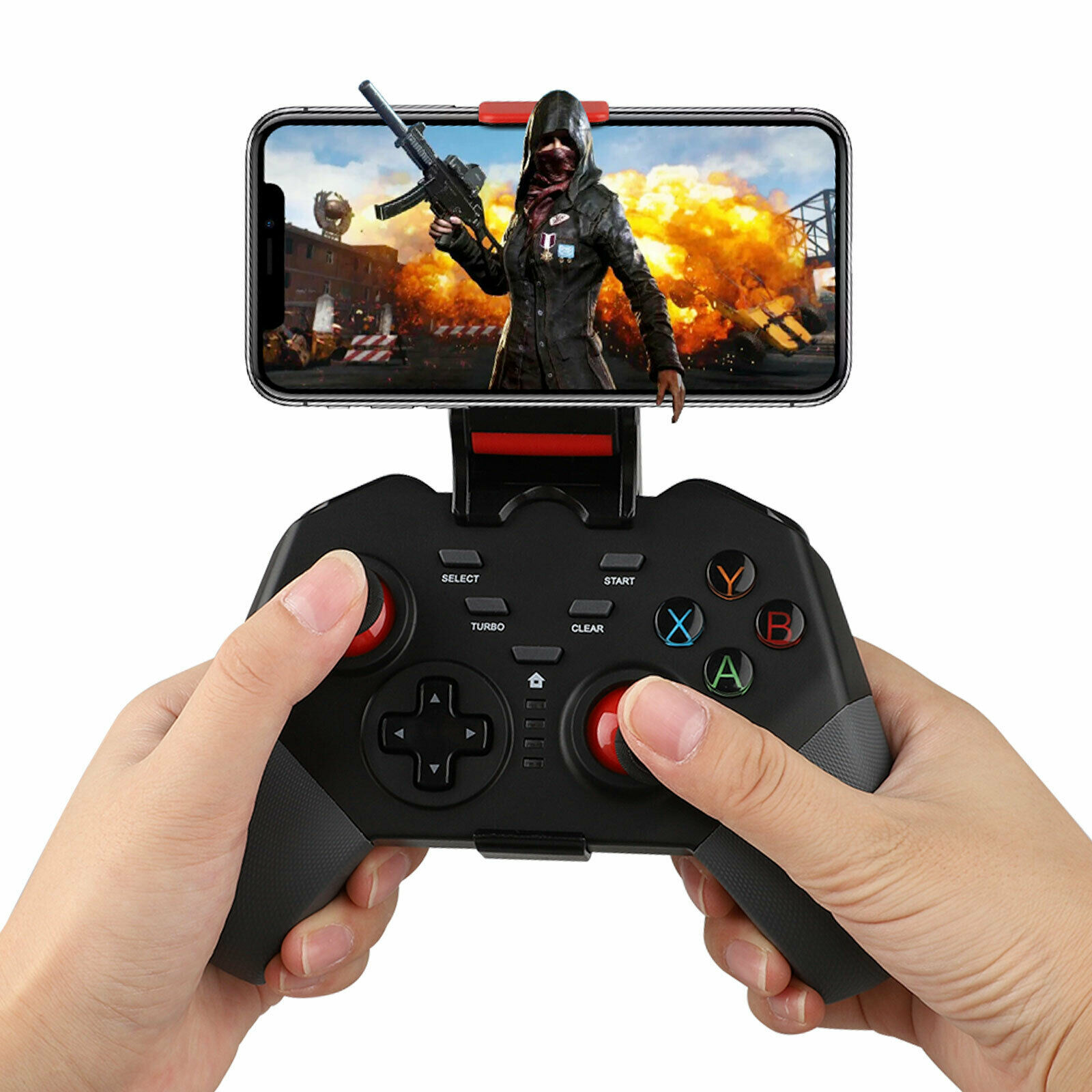 Wireless Mobile Gamepad Joystick Handle Holder W/ IOS Android iPhone
