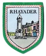 Wales Patch Badge Rhayader Handpainted Handpainted Felt Backing 2.5&quot; x 3&quot; - $11.39