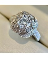 2Ct  Round Cut  Moissanite Vintage Engagement Wedding Ring 14K White Gol... - $197.99