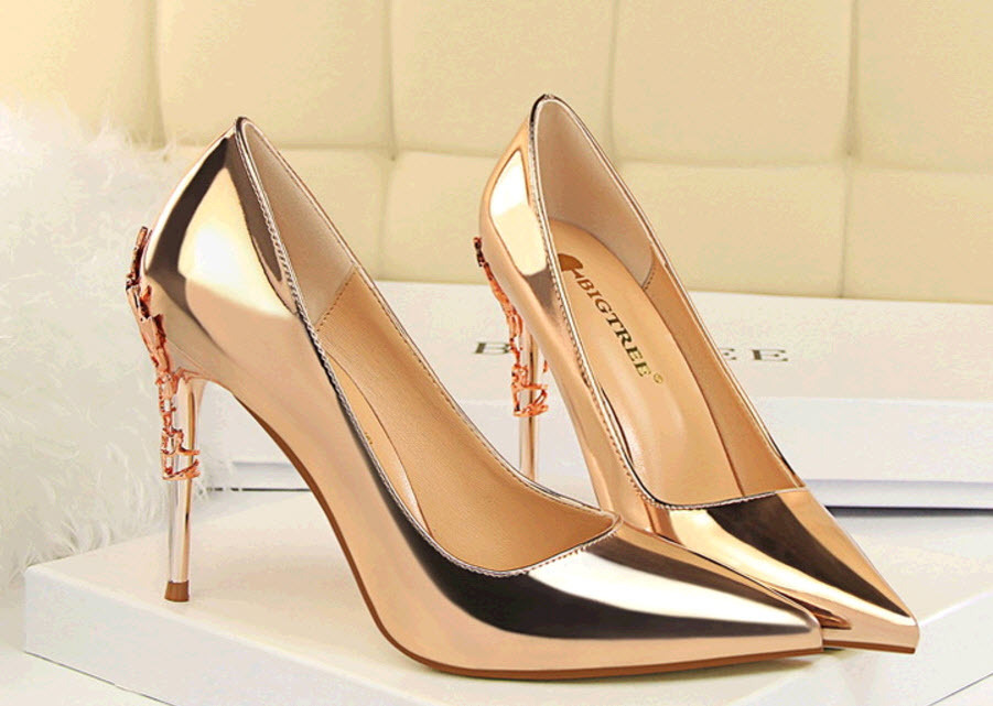 pp458 luxury candy color pump w metallic heels, US Size 5-8.5, champion ...