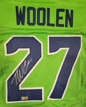 TARIQ WOOLEN AUTOGRAPHED SIGNED PRO STYLE JERSEY w/ Players ink Holo image 2