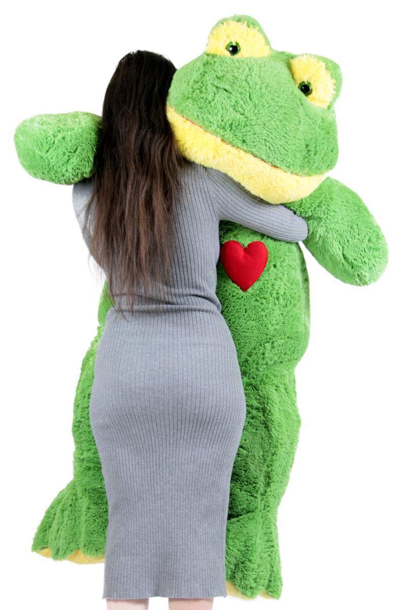 Giant Stuffed Frog 60 Inch Soft 5 Foot Plush Ape, Heart on Chest to