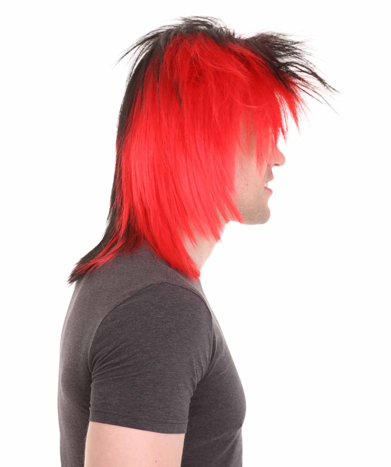 Sport Party Mens Mullet Wig Red Yellow and similar items