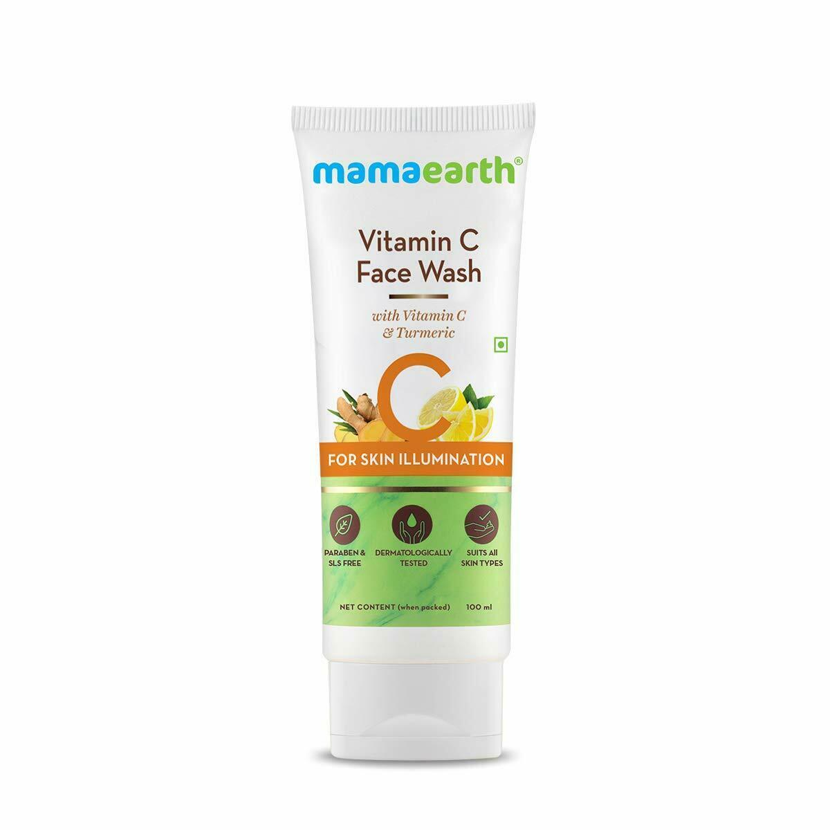 2x Mamaearth Vitamin C Face Wash with Vitamin C Turmeric Skin Illumination 100ml