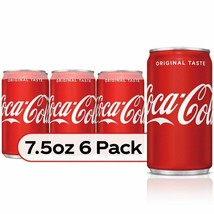 Coca Cola 7.5 oz Mini Cans (Pack Of 6) - $16.78