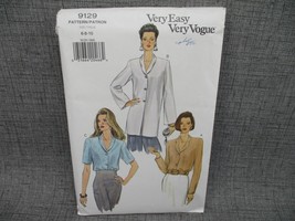 Vogue Easy 9129 Misses Blouse and Tunic Button Front Sewing Pattern 6 8 10  - $11.39