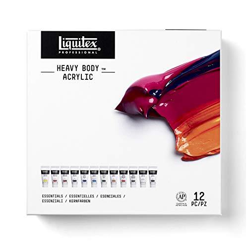 LIQUITEX Heavy Body Acrylic Essentiels Colour Set 12 x 22ml,3699357