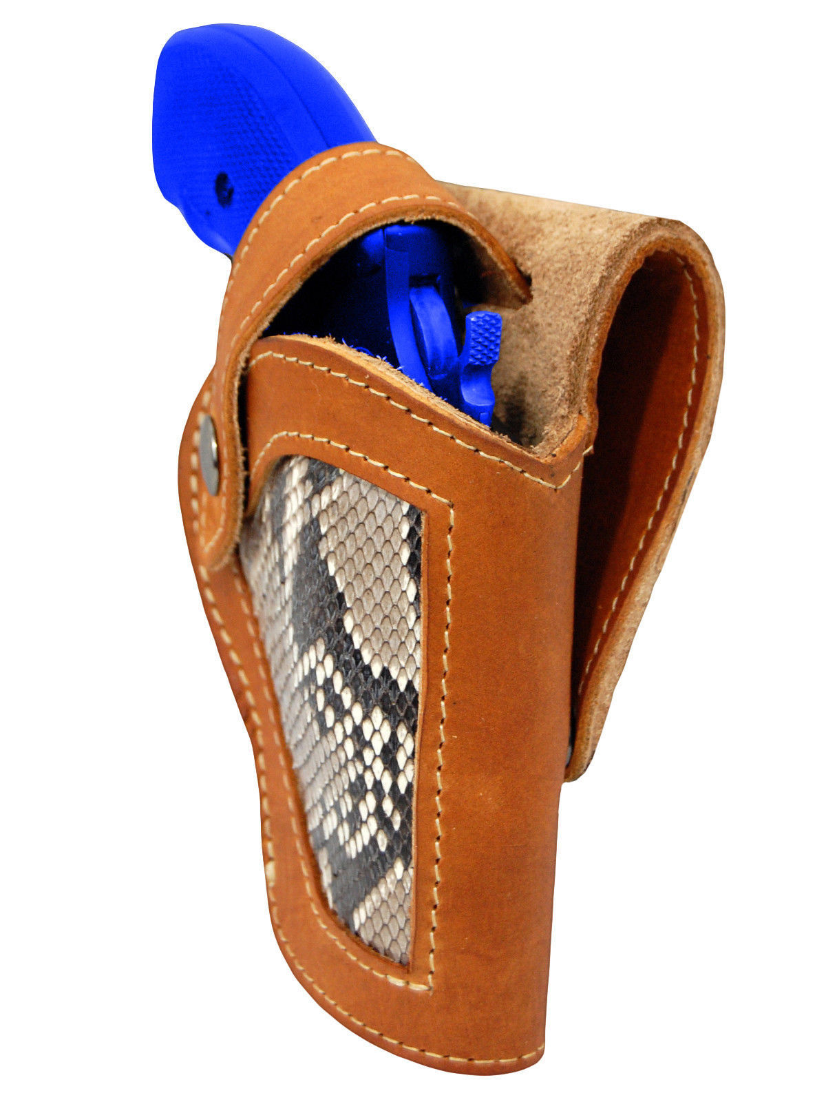 New Barsony Tan Leather Python Snake Skin Gun Holster Charter Arms Snub