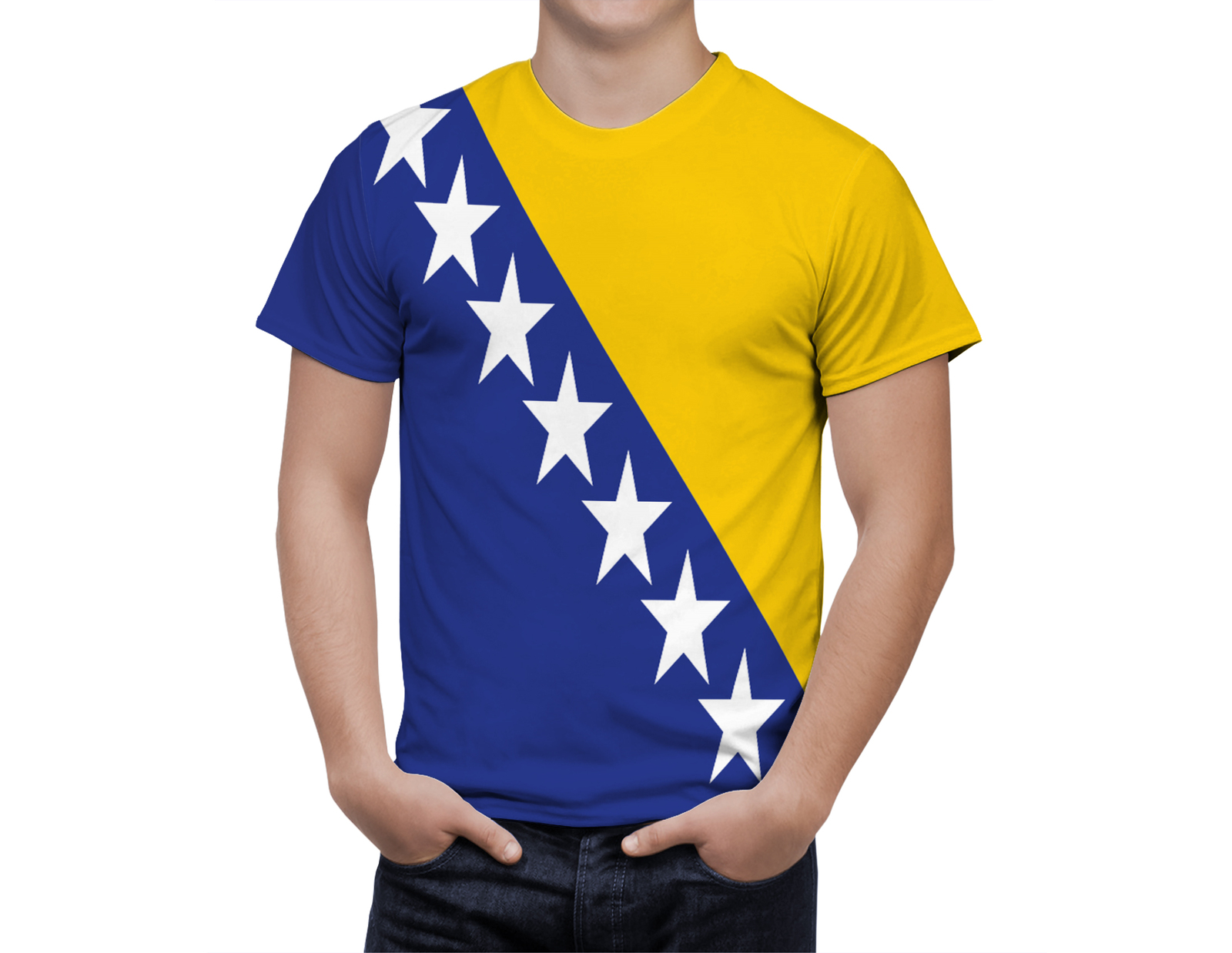 Primary image for Bosnia i Herzegovina T-shirt Proud  Flag Coat of Arms Fan Sport T-Shirt Gift