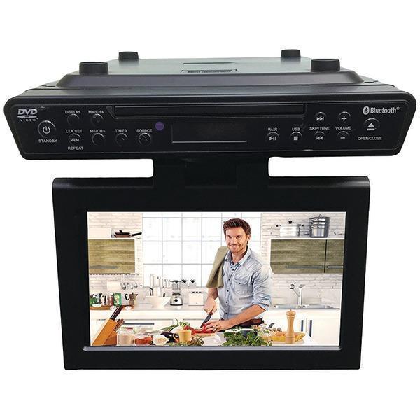 10.2 inch Under-Counter Bluetooth(R) Kitchen TV with Built-in DVD