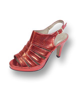 FLORAL Jules Women Wide Width High Heel Open Round Toe Platform Slingback - $44.95