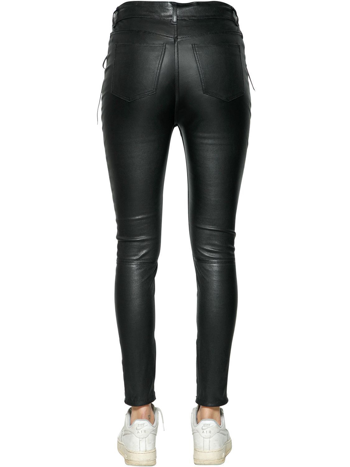 WOMEN LEATHER PANT GENUINE LAMBSKIN REAL LEATHER TROUSER LOWER BOTTOMS   S L1600 