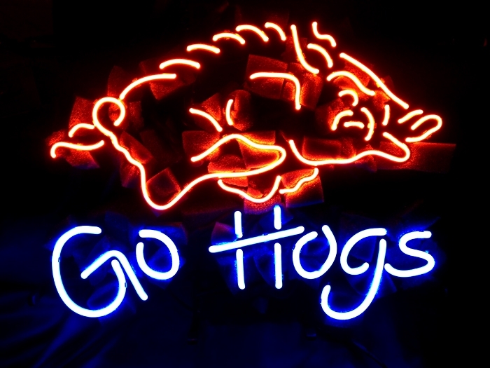 NCAA Arkansas Razorbacks Football Neon Light Sign 17" x 15" Neon