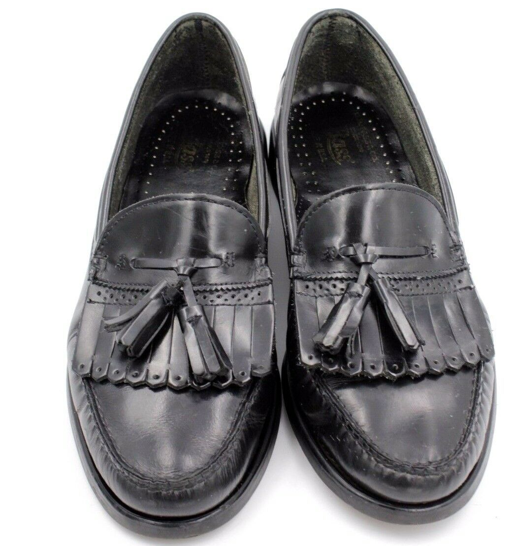 Bass Men Kiltie Tassel Moc Toe Loafers US 10D Medium EU 43 Black ...